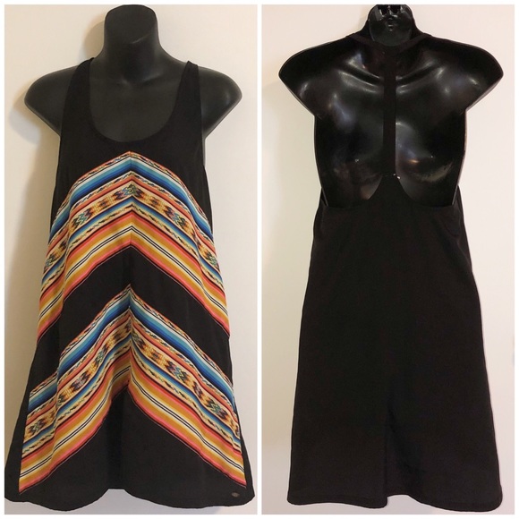 Rip Curl - Black Dress w/ Colorful Chevron Design - Picture 2 of 3